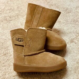 UGG Keelan Boots - Suede Sherpa Lined, Baby size 2/3 Brown